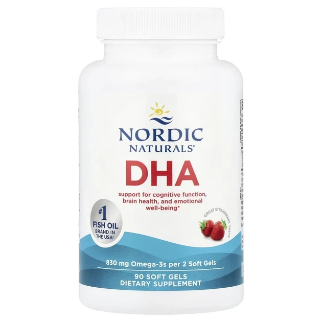 Риб'ячий жир ДГК Nordic Naturals (DHA) 830 мг 90 капсул зі смаком полуниці (NOR-01743) - зображення 3