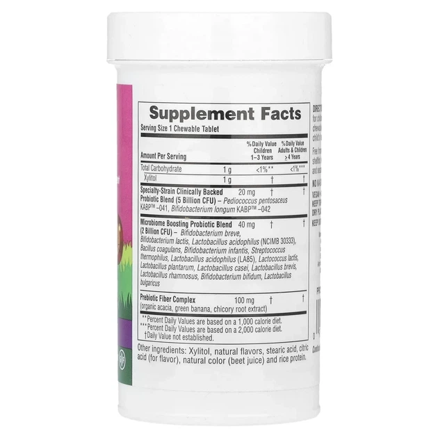 Пробіотики для дітей Nature's Plus (Probiotic) 7 млрд КУО 30 жувальних таблеток з ягідним смаком (NAP-29944) - изображение 2