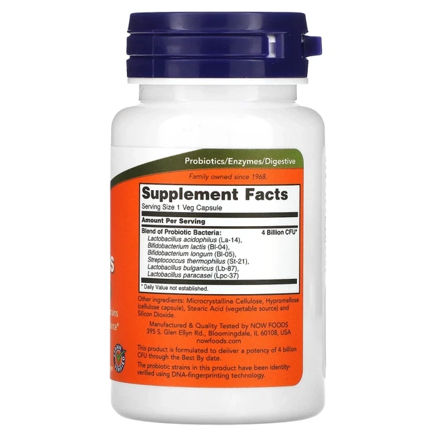 Пробіотики Now Foods (4x6 Acidophilus) 4 млрд КУО 60 капсул (NOW-02920) - изображение 2