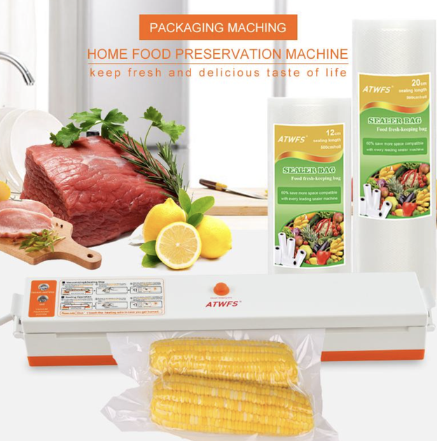 Вакууматор для продуктов Freshpack PRO 100 Вт 360х54х50 мм для длительного хранения свежести и экономии места на кухне - изображение 3