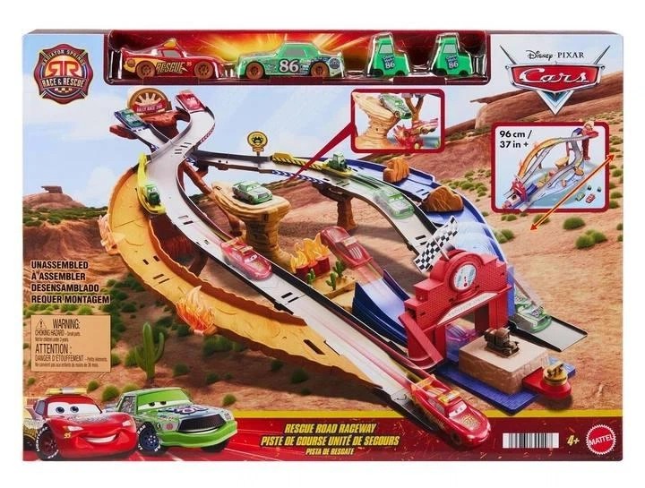 Трек Дисней Тачки Спасательная Гоночная Трасса Disney Pixar Cars Lightning Rescue Road Raceway Mattel JFL57 - Фото 3 Трек Дисней Тачки Спасательная Гоночная Трасса Disney Pixar Cars Lightning Rescue Road Raceway Mattel JFL57 - изображение 3