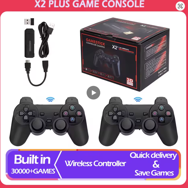 Ігрова приставка X2 Plus Gamestick з двома бездротовими джойстиками ∙ Gamepad-приставка X2 Plus 64GB з підтримкою 4K Ultra HD 56816/9 - зображення 2