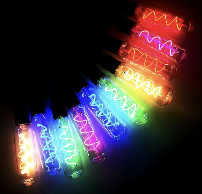 Уличная светодиодная гирлянда SFK-48 220V, декоративная LED гирлянда с удлиненными лампами-спиралями для декора (Теплое свечение) - изображение 3