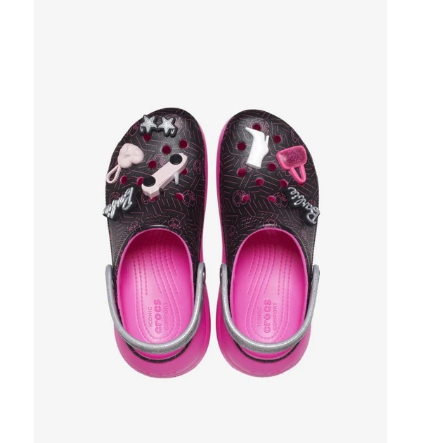 Женские Crocs Classic Crush Barbie Black W7 37р. (23,8 см) Черные - Фото 6 Женские Crocs Classic Crush Barbie Black W7 37р. (23,8 см) Черные - изображение 6