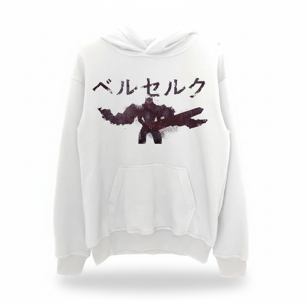 Худи Берсерк (Berserk) - Гатс XL белая (28894) - изображение 2