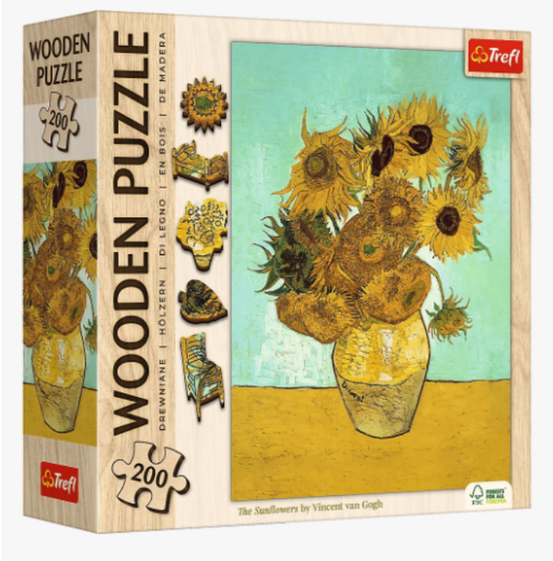 Пазли Wooden Puzzle. Соняшники. Вінсент Ван Гог. Vincent van Gogh (200 ел.) 20249 (Trefl) - Фото 1 Пазли Wooden Puzzle. Соняшники. Вінсент Ван Гог. Vincent van Gogh (200 ел.) 20249 (Trefl) - изображение 1