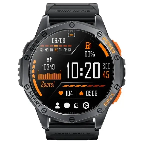 Умный смарт часы Smart K67 GPS Max Мужские часы bluetooth с компасом и фанариком часы с русским языком - Фото 3 Умный смарт часы Smart K67 GPS Max Мужские часы bluetooth с компасом и фанариком часы с русским языком - изображение 3