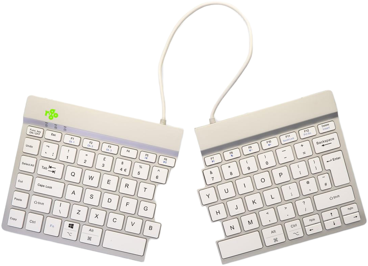 Klawiatura bezprzewodowa R-Go Tools WRL Compact White (RGOSBUKWLWH) - obraz 2