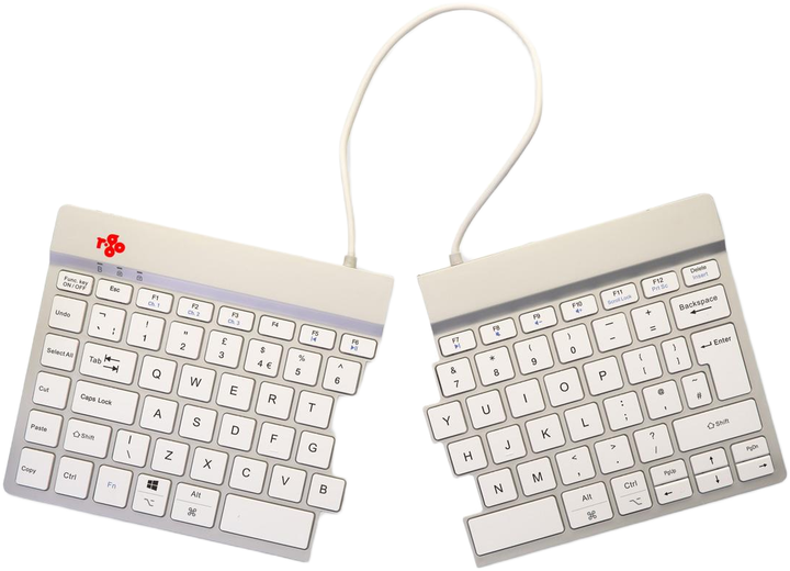 Klawiatura bezprzewodowa R-Go Tools WRL Compact White (RGOSBUKWLWH) - obraz 3