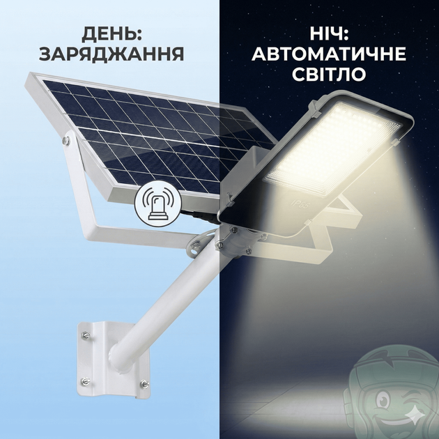 Уличный солнечный фонарь F&R автономный, 102 LED, IP65, аккумулятор 3000 мАч - изображение 2