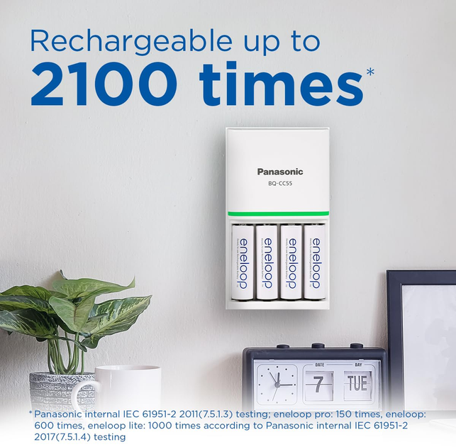 Акумулятор Panasonic Eneloop NI-MH AA 2000 мАг, 2 шт. - изображение 9