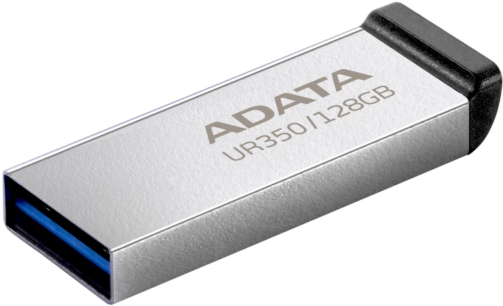 Флеш пам'ять USB Adata UR350 128GB USB3.2 Silver Black (UR350-128G-RSR/BK) - зображення 2