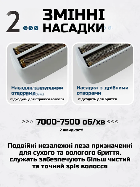Электробритва шейвер для бритья головы и лица VGR бритва с триммером аккумуляторная сетевая для идеальной гладкости мужская голубая - изображение 6