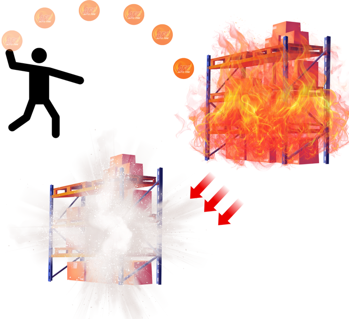Автоматический самосрабатывающий порошковый огнетушитель шар AFO Fire Ball 0.5 кг огнетушители порошковые для дома квартиры авто офиса АВСЕ автономная система пожаротушения для тушения пожара в автомобиль машину + подставка крепление (JPAFO02) - изображение 2