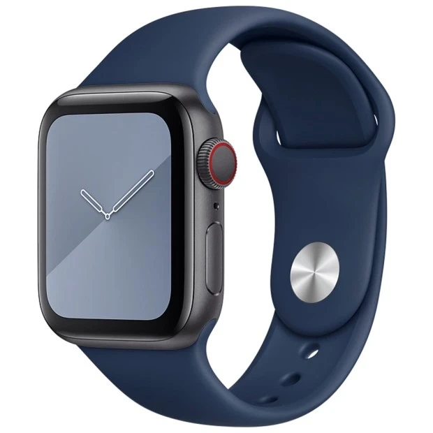Ремешок UWatch Silicone Strap for Apple Watch 42/44 mm Midnight Blue - Фото 1 Ремешок UWatch Silicone Strap for Apple Watch 42/44 mm Midnight Blue - изображение 1