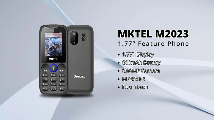 Компактний кнопковий телефон MKTEL M2023 на 2 SIM-картки, FM, Камера, Ліхтарик - Фото 2 Компактний кнопковий телефон MKTEL M2023 на 2 SIM-картки, FM, Камера, Ліхтарик - зображення 2