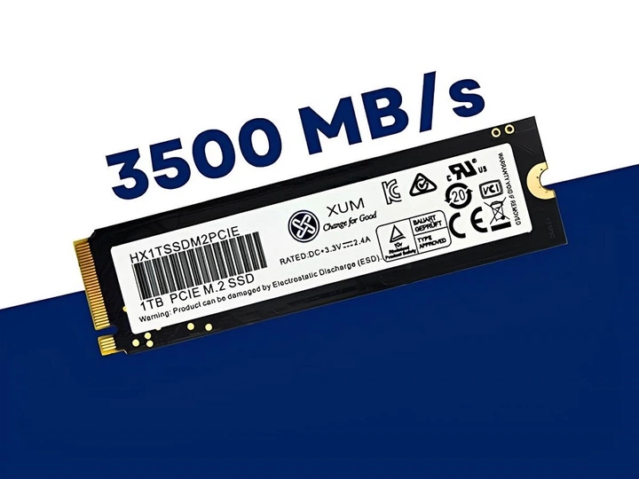 SSD диск XUM 1TB M.2 2280 PCIe 3.0 x4 NVMe TLC (HX1TSSDM2PCIE) - Фото 2 SSD диск XUM 1TB M.2 2280 PCIe 3.0 x4 NVMe TLC (HX1TSSDM2PCIE) - изображение 2
