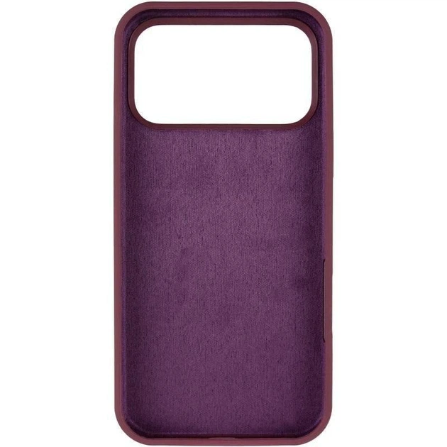 Чохол Silicone Premium case з захистом камери для iPhone 17 Pro Full Camera Protective bordo 2118 - зображення 3