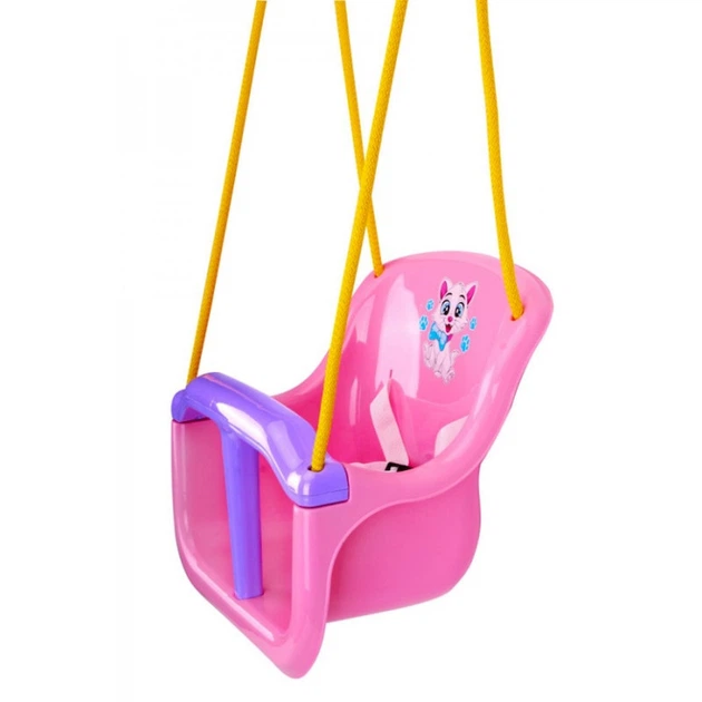 Дитяча гойдалка 8102TXK(Pink) пластик, до 20 кг, мотузка 2,5 м - зображення 2