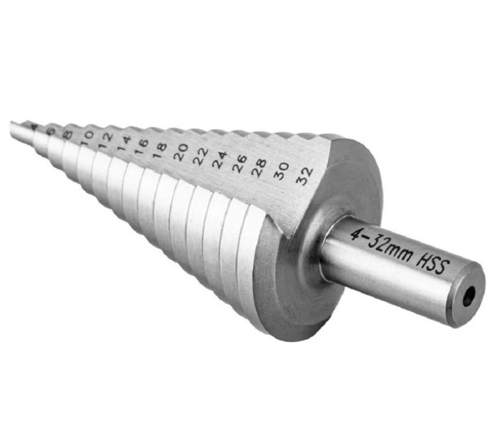 Сверло ступенчатое Graphite (4-32 мм, 65 мм) 15 ступеней коническое (26679) - Фото 4 Сверло ступенчатое Graphite (4-32 мм, 65 мм) 15 ступеней коническое (26679) - изображение 4