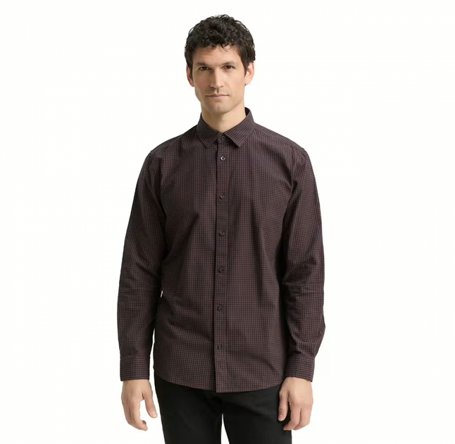 Сорочка Tom Tailor ДР Men's Shirt XL Темно-коричневий 1048439-38956 - Фото 1 Сорочка Tom Tailor ДР Men's Shirt XL Темно-коричневий 1048439-38956 - изображение 1