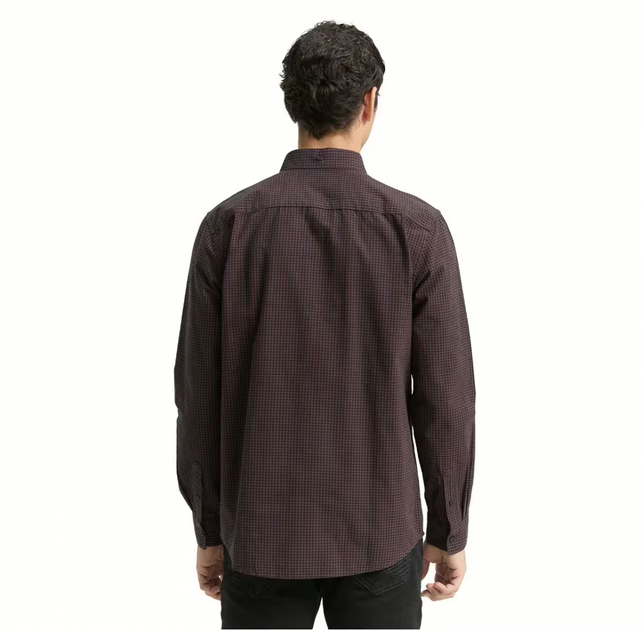 Сорочка Tom Tailor ДР Men's Shirt XL Темно-коричневий 1048439-38956 - Фото 2 Сорочка Tom Tailor ДР Men's Shirt XL Темно-коричневий 1048439-38956 - изображение 2