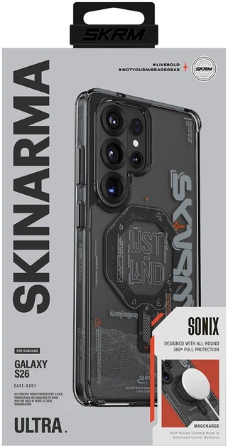 Чохол-накладка Skinarma Sonix (Mag-Charge) Samsung Galaxy S26 Ultra Black - Фото 5 Чохол-накладка Skinarma Sonix (Mag-Charge) Samsung Galaxy S26 Ultra Black - изображение 5