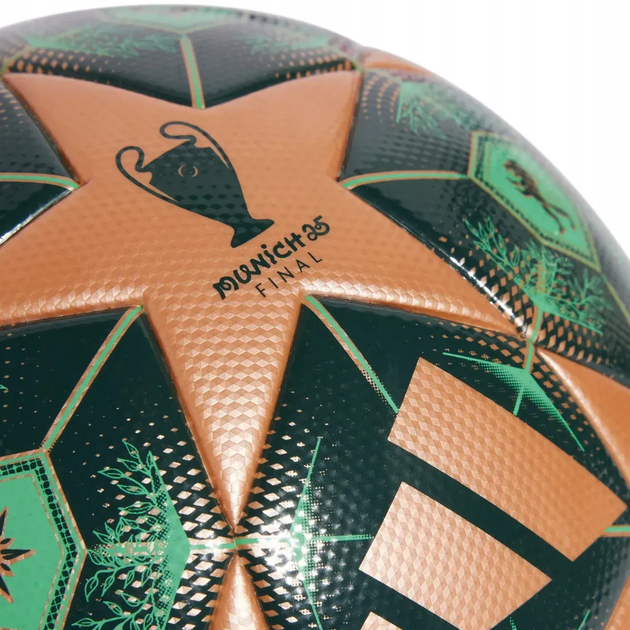Футбольний м'яч Adidas UCL League 2025 Munich розмір 5, зелено-жовтогарячий - зображення 3