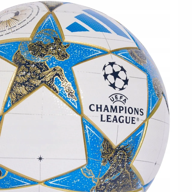 Футбольний м'яч Adidas UCL League Stage 25/26 розмір 5, біло-блакитний - изображение 2