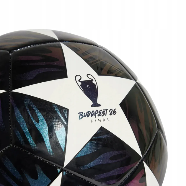 Футбольний м'яч Adidas UCL Club 25/26 Budapest розмір 5, біло-фіолетовий - зображення 4