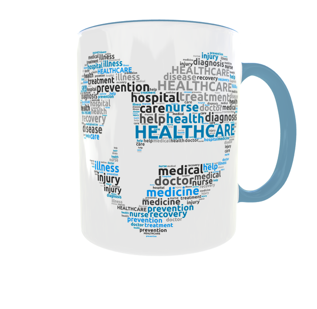 Кружка для врача | Подарок медику, медсестре | Чашка Healthcare 330 мл(голубая ручка) - изображение 2
