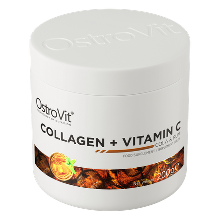 Коллаген + Витамин С OstroVit Collagen + Vitamin C 200 г кола с ромом - Фото 1 Коллаген + Витамин С OstroVit Collagen + Vitamin C 200 г кола с ромом - изображение 1