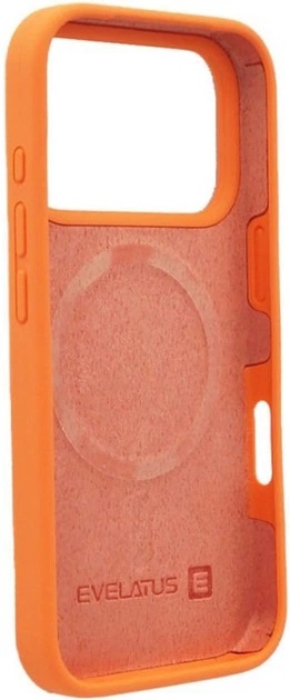 Etui Evelatus Premium Magsafe Soft Touch Silicone do Apple iPhone 17 Pro Papaya (EVEAPP17PPMSCP) - obraz 3