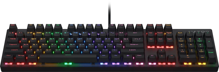 Клавіатура дротова HATOR Icefall Mecha Rainbow Hator Origin Red USB Black (HTK104UA) - зображення 2