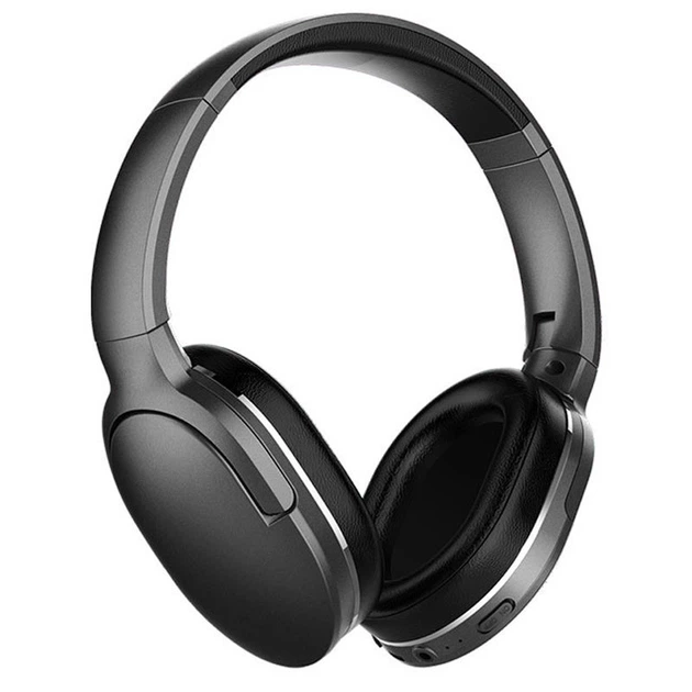 Бездротові Bluetooth навушники з мікрофоном BASEUS Encok D02 Pro Wireless headphone (BT5.0, AUX). Black - Фото 1 Бездротові Bluetooth навушники з мікрофоном BASEUS Encok D02 Pro Wireless headphone (BT5.0, AUX). Black - зображення 1