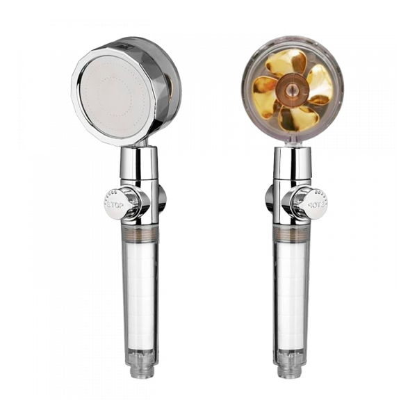 Водосберегающая насадка для душа c вентилятором - Turbocharged shower head - Фото 1 Водосберегающая насадка для душа c вентилятором - Turbocharged shower head - изображение 1
