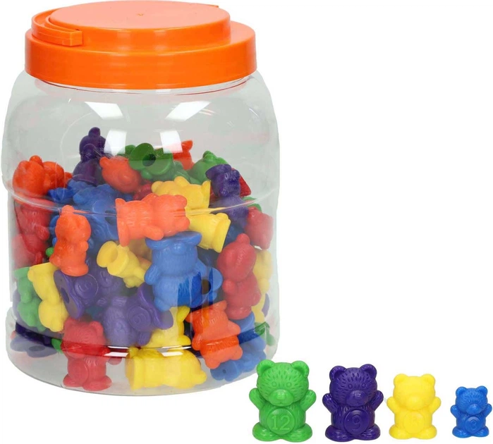 Іграшка Lobbes веселка сім'я ведмедиків: 96 елементів для лічби та сортування 8190128 (8713218060873) - Фото 2 Іграшка Lobbes веселка сім'я ведмедиків: 96 елементів для лічби та сортування 8190128 (8713218060873) - зображення 2