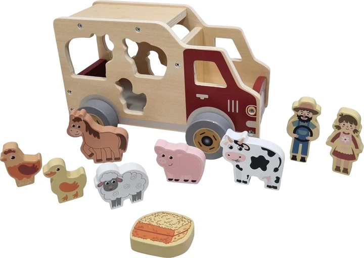 Zabawka Playwood drewniany sorter-samochód ze zwierzętami 10 elementów 2490413 (4894060608957) - Zdjęcie 2 Zabawka Playwood drewniany sorter-samochód ze zwierzętami 10 elementów 2490413 (4894060608957) - obraz 2