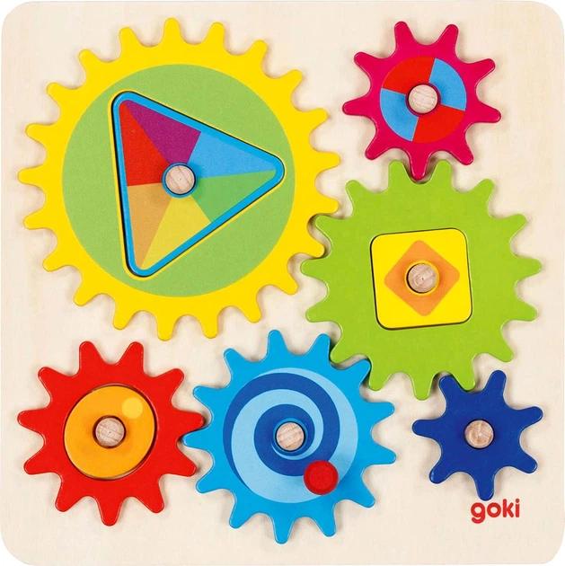 Zabawka Goki drewniane koła zębate 10 elementów 5220335 (4013594584289) - Zdjęcie 1 Zabawka Goki drewniane koła zębate 10 elementów 5220335 (4013594584289) - obraz 1