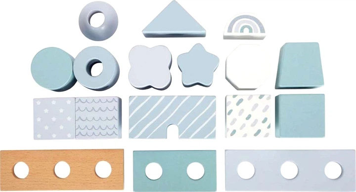 Іграшка Small Foot дерев'яний конструктор-будиночок: блакитна гавань 18 елементів 5420214 (4020972127143) - зображення 6