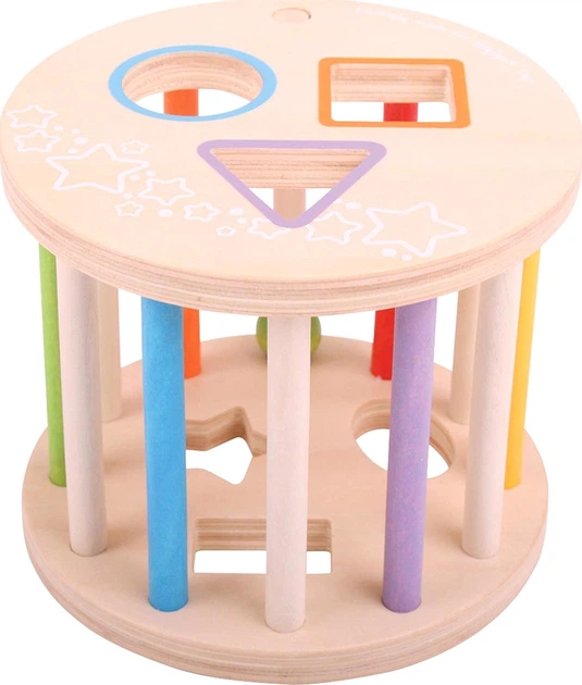 Іграшка Bigjigs Toys дерев'яний сортер форм 2в1 6 елементів 2999458 (691621530962) - зображення 4