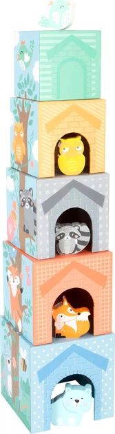 Іграшка Small Foot пастельні кубики та дерев'яні тваринки 10 елементів 5410532 (4020972117212) - Фото 6 Іграшка Small Foot пастельні кубики та дерев'яні тваринки 10 елементів 5410532 (4020972117212) - зображення 6