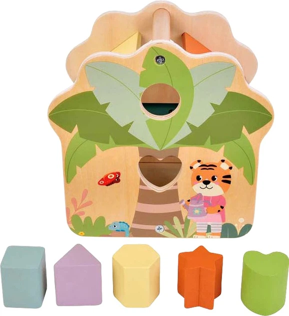 Zabawka Small Foot drewniany sorter kształtów: Domek Safari 6 elementów 5420170 (4020972127679) - obraz 4