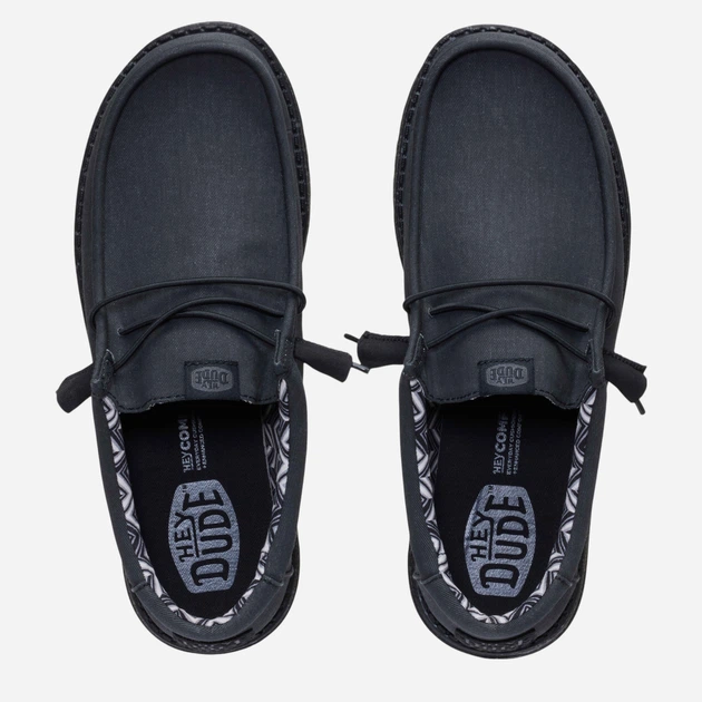 Мужские мокасины Hey Dude Wally Stretch Canvas 40700-060 42 (M9) 27.8 см Black/Black (197002671663) - зображення 4