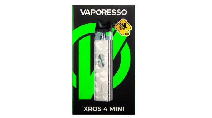 Многоразовая электронная сигарета Vaporesso XROS 4 Mini Camo Silver вейп вапорессо иксрос 4 мини серебристый pod-система 1000мАч - изображение 10