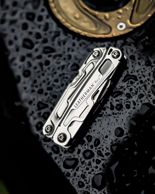 Мультитул 14-в-1 Leatherman REV компактный универсальный инструмент многофункциональный 14 функций из нержавеющей стали для туризма походов кемпинга и ремонта, Silver - изображение 4
