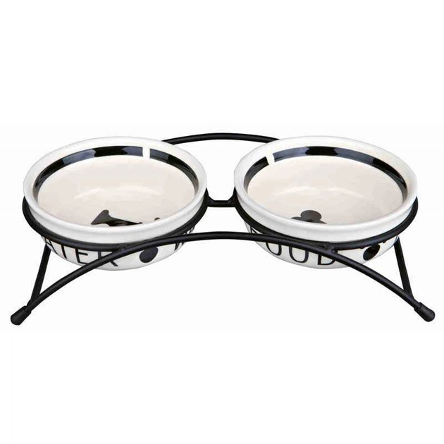 Trixie Eat on Feet Bowl Set - Миски керамические на металлической подставке для собак и кошек 2х250 мл (4011905246406) - Фото 1 Trixie Eat on Feet Bowl Set - Миски керамические на металлической подставке для собак и кошек 2х250 мл (4011905246406) - изображение 1