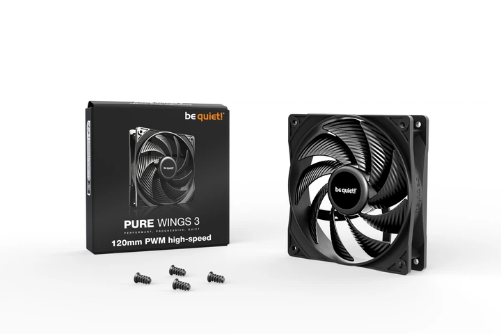 Кулер для корпуса be quiet! Pure Wings 3 high-speed Black (BL106) - изображение 3