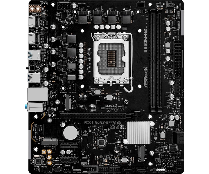 Материнська плата ASRock B860M-H2 - Фото 2 Материнська плата ASRock B860M-H2 - зображення 2