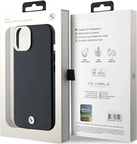 Etui BMW Signature Wrapped Metal MagSafe do Apple iPhone 14/15/13 Czarne (3666339233211) - obraz 4